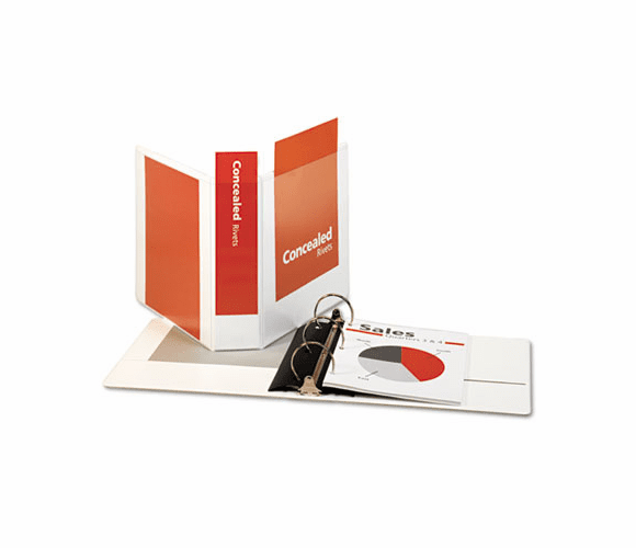 CRD31330 Nonstick ProVue Round Ring View Binder, 3" Capacity, White By CARDINAL BRANDS INC.