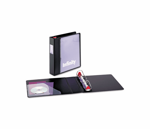 CRD34121 Infinity ClearVue Locking Slant-D Ring Binder, 2" Capacity, Black By CARDINAL BRANDS INC.