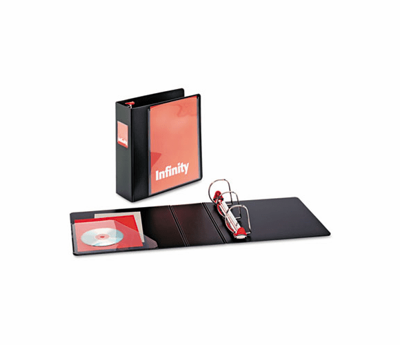 CRD34131 Infinity ClearVue Locking Slant-D Ring Binder, 3" Capacity, Black By CARDINAL BRANDS INC.