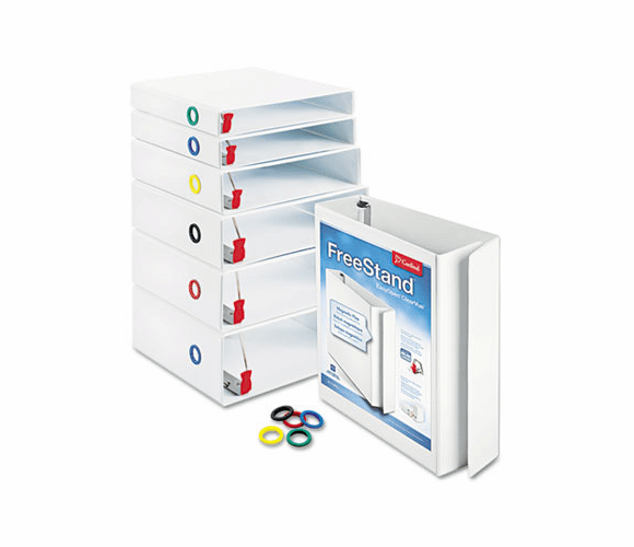 CRD43100 EasyOpen FreeStand Binder With Locking Slant-D Rings, 1" Capacity, White By CARDINAL BRANDS INC.