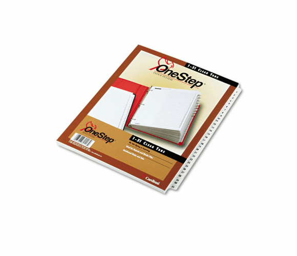 CRD60113 Traditional OneStep Index System, 31-Tab, 1-31, Letter, White, 31/Set By CARDINAL BRANDS INC.