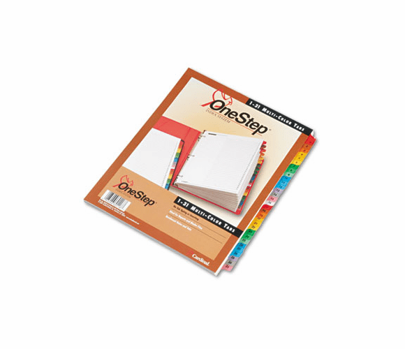 CRD60118 Traditional OneStep Index System, 31-Tab, 1-31, Letter, Assorted, 31/Set By CARDINAL BRANDS INC.