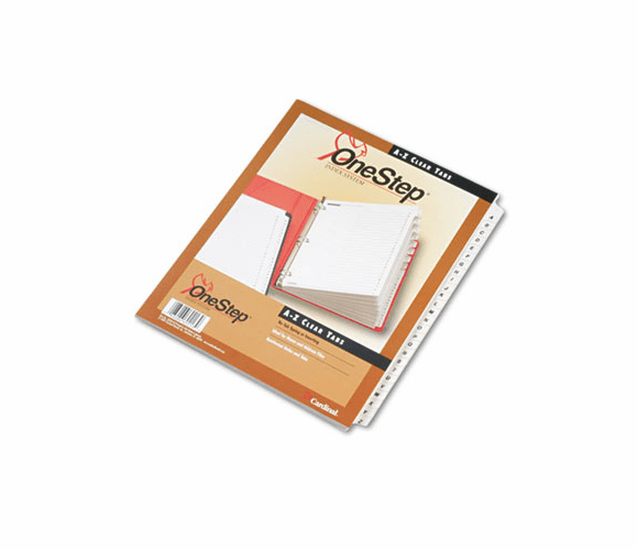 CRD60213 Traditional OneStep Index System, 26-Tab, A-Z, Letter, White, 26/Set By CARDINAL BRANDS INC.