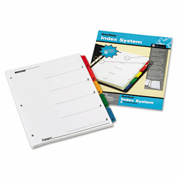 CRD60528 Traditional OneStep Index System, 5-Tab, 1-5, Letter, Assorted, 6 Sets By CARDINAL BRANDS INC.