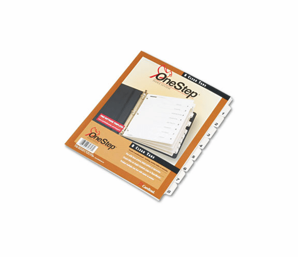 CRD60813 Traditional OneStep Index System, 8-Tab, 1-8, Letter, White, 8/Set By CARDINAL BRANDS INC.