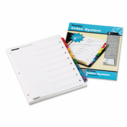 CRD60828 Traditional OneStep Index System, 8-Tab, 1-8, Letter, Assorted, 6 Sets By CARDINAL BRANDS INC.
