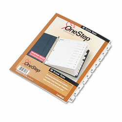 CRD61013 Traditional OneStep Index System, 10-Tab, 1-10, Letter, White, 10/Set By CARDINAL BRANDS INC.