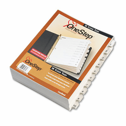 CRD61033 QuickStep OneStep Bulk Index System, Title: 1-10, Letter, White, 24 Sets/Box By CARDINAL BRANDS INC.