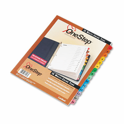 CRD61518 Traditional OneStep Index System, 15-Tab, 1-15, Letter, Assorted, 15/Set By CARDINAL BRANDS INC.