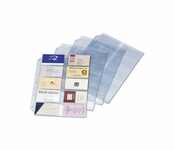 CRD7856000 Business Card Refill Pages, Holds 200 Cards, Clear, 20 Cards/Sheet, 10/Pack By CARDINAL BRANDS INC.