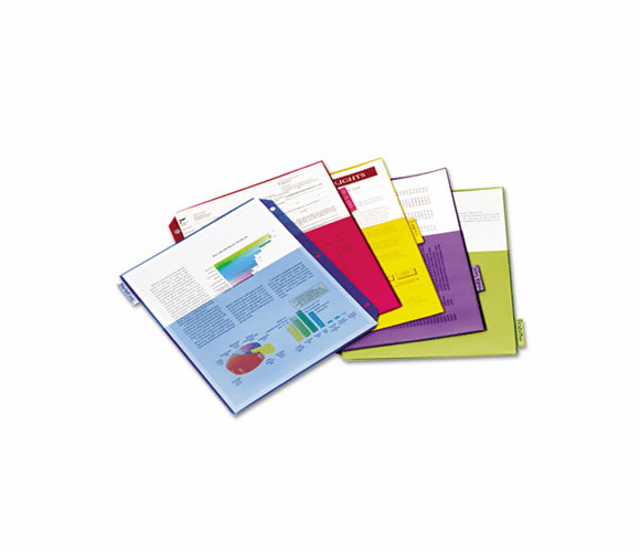 CRD84003 Poly 2-Pocket Index Dividers, Letter, Assorted, 5-Tabs/Set, 4 Sets/Pack By CARDINAL BRANDS INC.