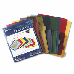 CRD84013 Poly Expanding Pocket Index Dividers, 8-Tab, Letter, Assorted, per Pack By CARDINAL BRANDS INC.