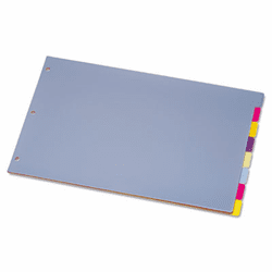CRD84251 Tabloid-Size Poly Index Divider, 8-Tab, Assorted Colors By CARDINAL BRANDS INC.