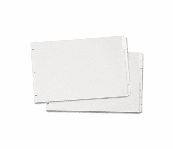 CRD84270 Write 'n Erase Tabloid Index Dividers, 5-Tab, White By CARDINAL BRANDS INC.