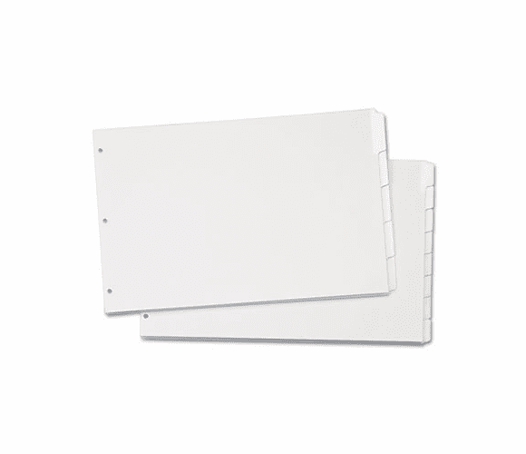 CRD84271 Write 'n Erase Tabloid Index Dividers, 8-Tab, White By CARDINAL BRANDS INC.