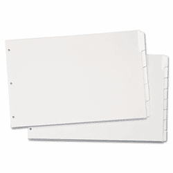 CRD84271 Write 'n Erase Tabloid Index Dividers, 8-Tab, White By CARDINAL BRANDS INC.