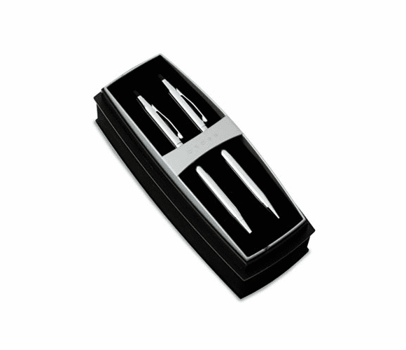 CRO350105 Classic Century Ballpoint Pen & Pencil Set, Chrome/Black Accent By A.T. CROSS COMPANY