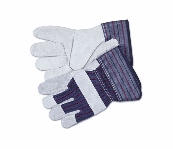 CRW12010S Split Leather Palm Gloves, Gray By MCR SAFETY