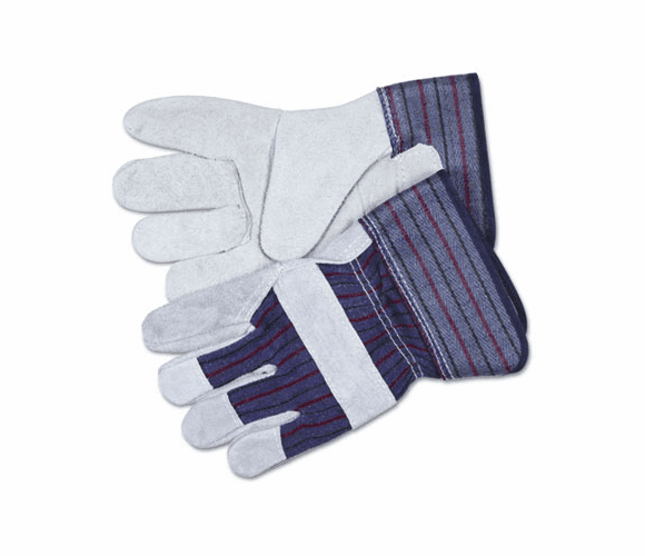 CRW12010XL Split Leather Palm Gloves, Gray By MCR SAFETY