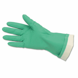 CRW5319E Flock-Lined Nitrile Gloves, Green By MCR SAFETY