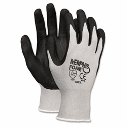 CRW9673M Economy Foam Nitrile Gloves, Medium, Gray/Black, Dozen By MCR SAFETY