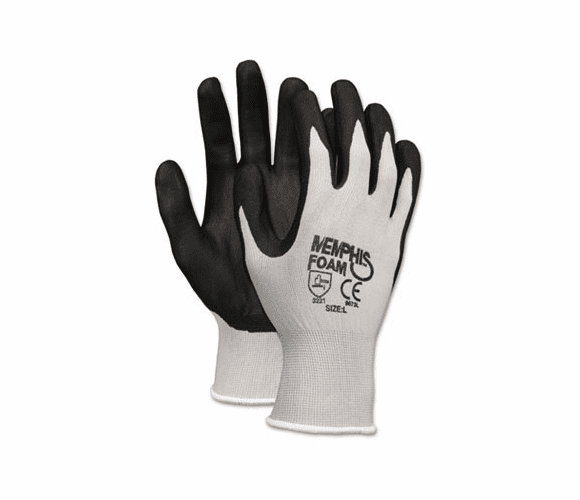 CRW9673S Economy Foam Nitrile Gloves, Small, Gray/Black, Dozen By MCR SAFETY