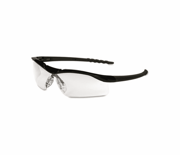 CRWDL110 Dallas Wraparound Safety Glasses, Black Frame, Clear Lens By MCR SAFETY