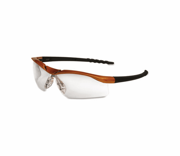 CRWDL210AF Dallas Wraparound Safety Glasses, Orange Frame, Clear AntiFog Lens By MCR SAFETY