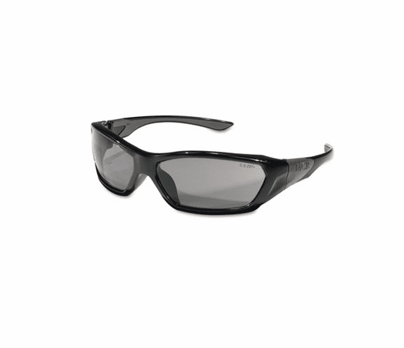 CRWFF122 ForceFlex Safety Glasses, Black Frame, Gray Lens By MCR SAFETY