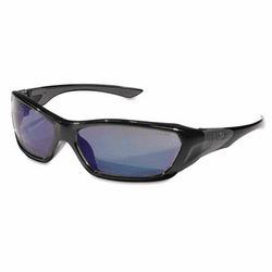 CRWFF128B ForceFlex Safety Glasses, Black Frame, Blue Lens By MCR SAFETY