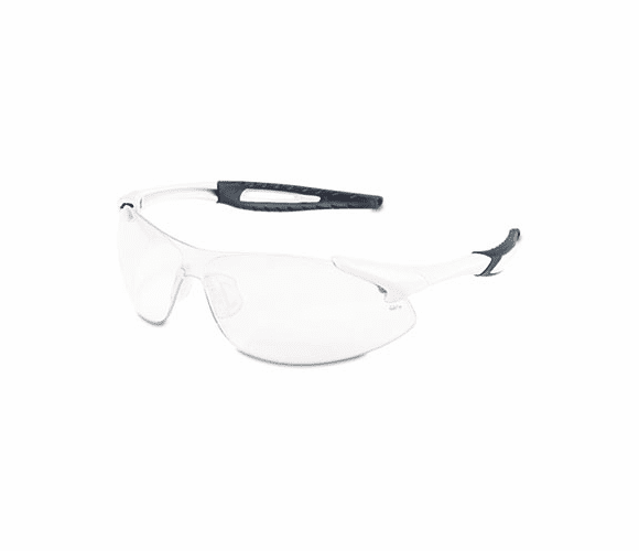 CRWIA130AF Inertia Safety Glasses, White Frame, Clear Anti-Fog Lens, One Size By MCR SAFETY