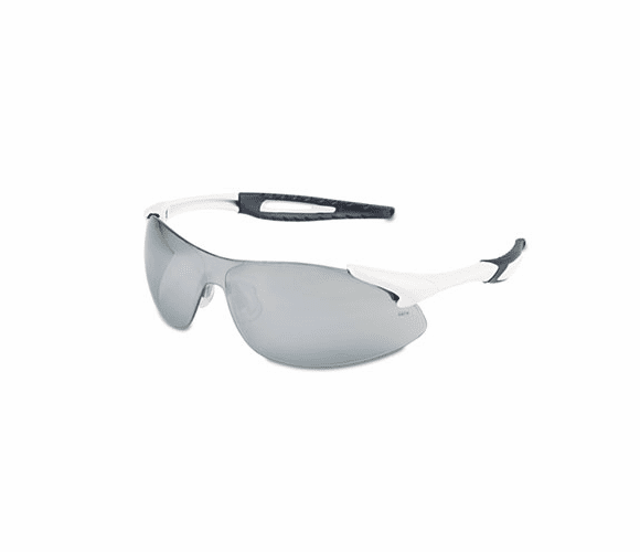 CRWIA137 Inertia Safety Glasses, White Frame, Silver Lens, One Size By MCR SAFETY