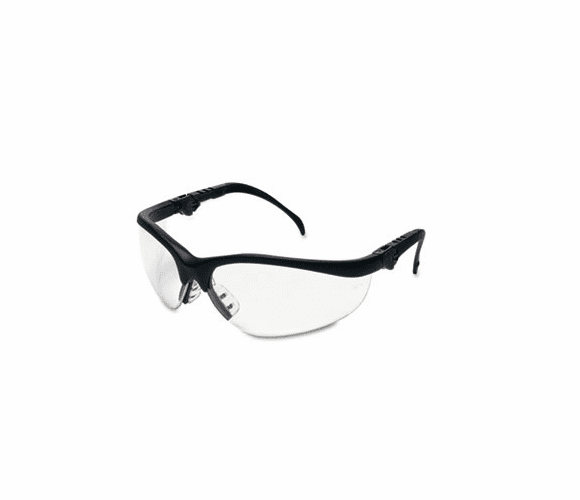 CRWKD310 Klondike Plus Safety Glasses, Black Frame, Clear Lens By MCR SAFETY