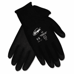 CRWN9699L Ninja HPT PVC coated Nylon Gloves, Large, Black By MCR SAFETY