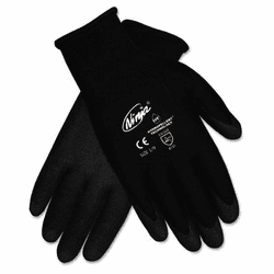 CRWN9699M Ninja HPT PVC coated Nylon Gloves, Medium, Black By MCR SAFETY