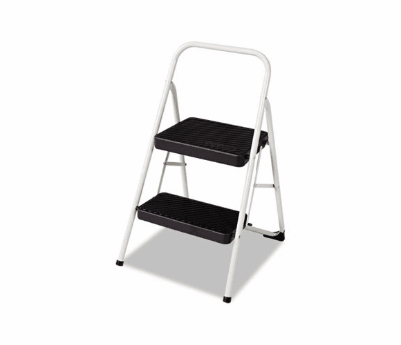 CSC11135CLGG1 Two-Step All Steel Folding Step Stool, 220-lb., 17 3/8w x 18d x 28 1/8h, Gray By COSCO