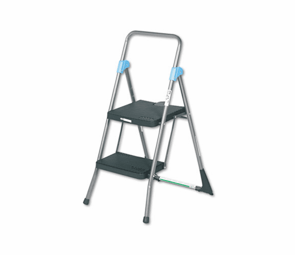 CSC11829GGB Commercial 2-Step Folding Step Stool, 300lb Duty, 20-1/2wx24-3/4dx39-1/2h, Gray By COSCO
