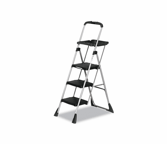 CSC11880PBLW1 MaxTM Work Platform Project Ladder, 225lb Duty Rating, 22wx31dx55h, Steel, Black By COSCO