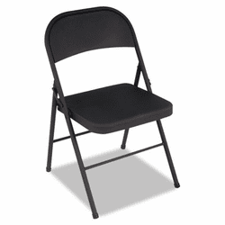 CSC1471105X All Steel Folding Chair, Steel, 18-1/4w x 19d x 30h, Black, 4/Carton By COSCO
