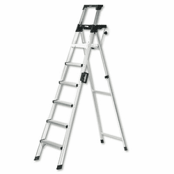 CSC2081AABLD Eight-Foot Lightweight Aluminum Folding Step Ladder w/Leg Lock & Handle, 300lb By COSCO