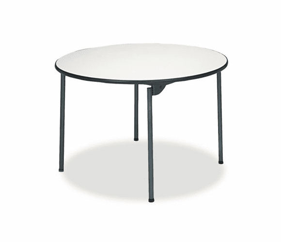 CSC36104PTS1 Tuff-Core Premium Commercial Folding Table, 48 Round, Off-White/Pewter Frame By COSCO