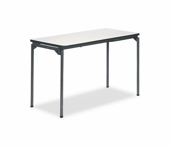CSC36150PTS1 Tuff-Core Premium Commercial Folding Table, 48w x 24d, Off-White/Pewter Frame By COSCO