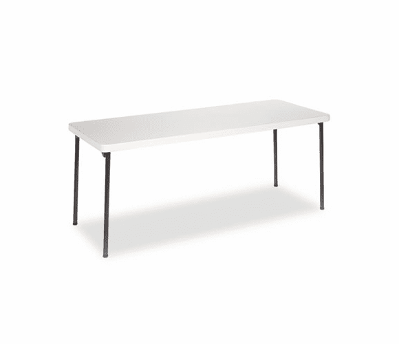 CSC36169ECB1 Endura Molded Resin Folding Table, Rectangular, 72w x 30d, Off-White/Bronze By COSCO