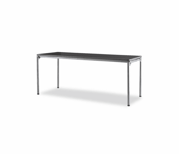 CSC36170DWG1 Tuff-Core Premium Commercial Folding Table, 72w x 30d, Dark Woodgrain/Pewter By COSCO
