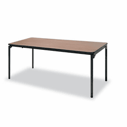 CSC36170NWG1 Tuff-Core Premium Commercial Folding Table, 72w x 30d, Natural Woodgrain/Pewter By COSCO