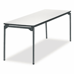CSC36170PTS1 Tuff-Core Premium Commercial Folding Table, 72w x 30d, Off-White/Pewter By COSCO
