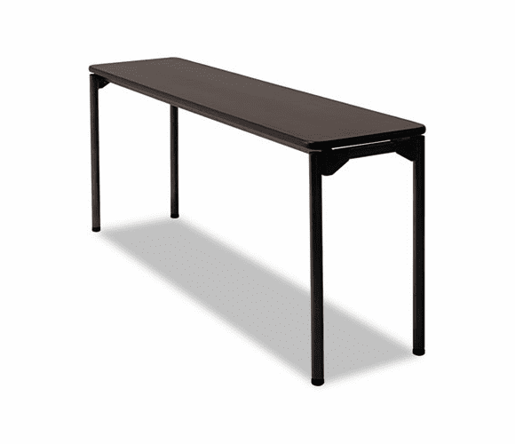 CSC36175DWG1 Tuff-Core Folding Training Table, 72w x 18d, Dark Woodgrain/Pewter By COSCO