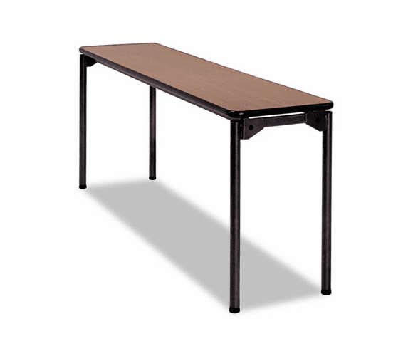 CSC36175NWG1 Tuff-Core Folding Training Table, 72w x 18d, Natural Woodgrain/Pewter By COSCO
