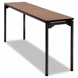 CSC36175NWG1 Tuff-Core Folding Training Table, 72w x 18d, Natural Woodgrain/Pewter By COSCO