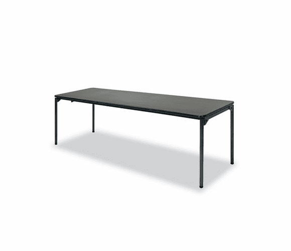 CSC36180DWG1 Tuff-Core Premium Commercial Folding Table, 96w x 30d, Dark Woodgrain/Pewter By COSCO